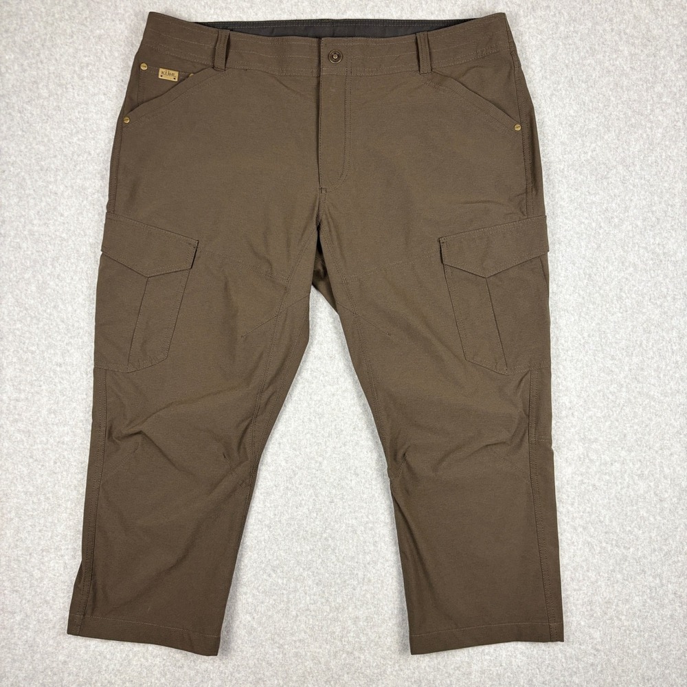 Kuhl Silencr Rogue Kargo Pants Mens 40x30 Brown Ripstop Stretch Hiking Cargo